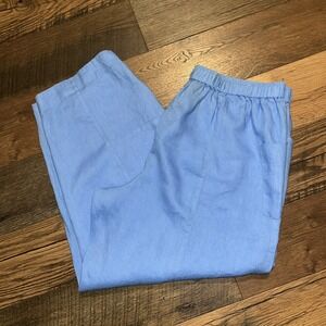 Liv by Habitat Clothes Coastal Blue 100% Linen Lantern Pants Size XL